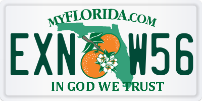 FL license plate EXNW56
