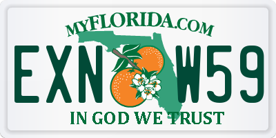 FL license plate EXNW59