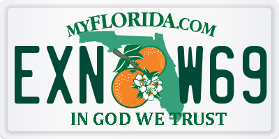 FL license plate EXNW69