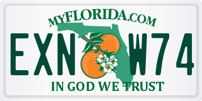 FL license plate EXNW74