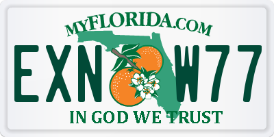 FL license plate EXNW77
