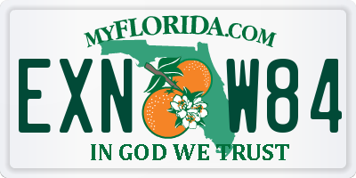 FL license plate EXNW84