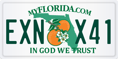 FL license plate EXNX41