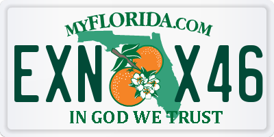 FL license plate EXNX46
