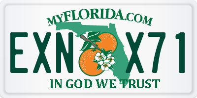 FL license plate EXNX71