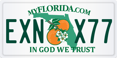 FL license plate EXNX77