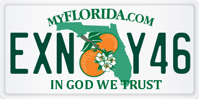 FL license plate EXNY46
