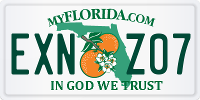 FL license plate EXNZ07