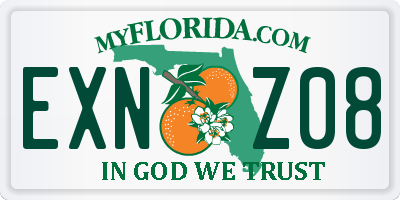 FL license plate EXNZ08