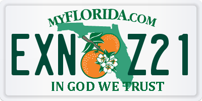 FL license plate EXNZ21