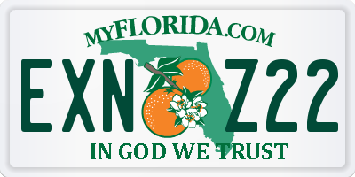 FL license plate EXNZ22