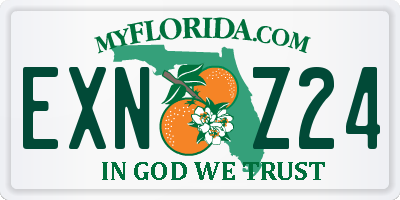 FL license plate EXNZ24