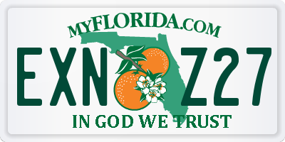 FL license plate EXNZ27