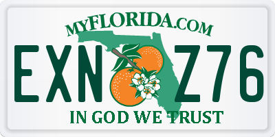 FL license plate EXNZ76