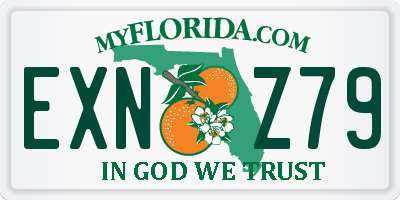 FL license plate EXNZ79
