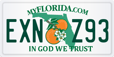 FL license plate EXNZ93