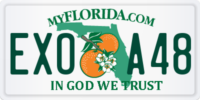 FL license plate EXOA48