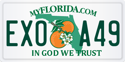 FL license plate EXOA49