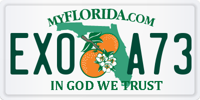 FL license plate EXOA73