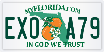 FL license plate EXOA79