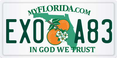 FL license plate EXOA83