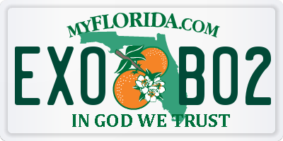 FL license plate EXOB02
