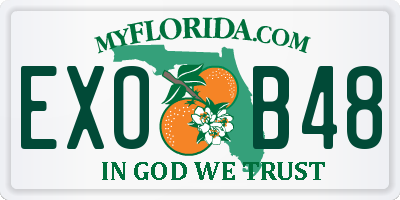 FL license plate EXOB48