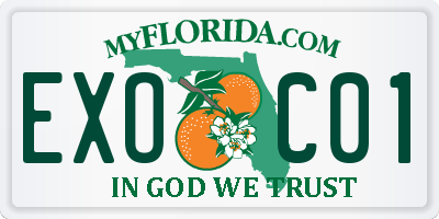 FL license plate EXOC01