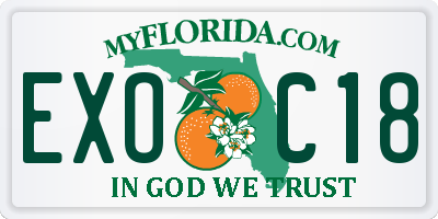 FL license plate EXOC18