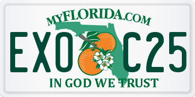 FL license plate EXOC25