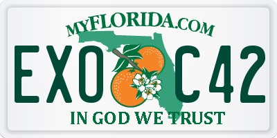 FL license plate EXOC42