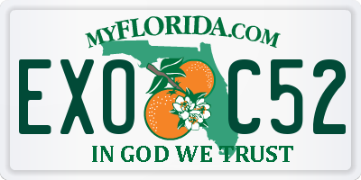 FL license plate EXOC52