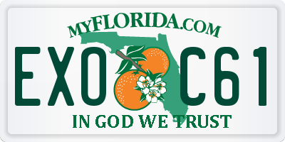 FL license plate EXOC61