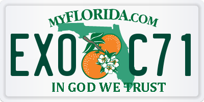 FL license plate EXOC71