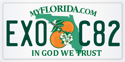 FL license plate EXOC82