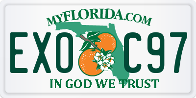 FL license plate EXOC97