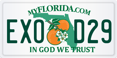 FL license plate EXOD29
