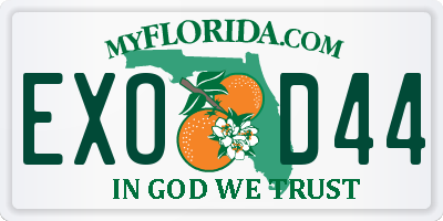 FL license plate EXOD44