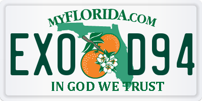 FL license plate EXOD94