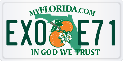 FL license plate EXOE71