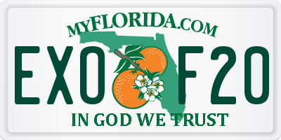 FL license plate EXOF20