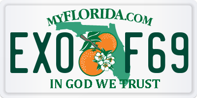 FL license plate EXOF69