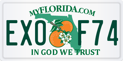 FL license plate EXOF74
