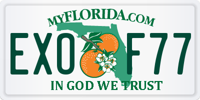 FL license plate EXOF77