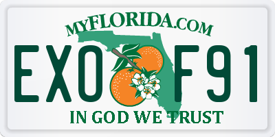 FL license plate EXOF91