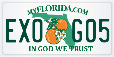 FL license plate EXOG05