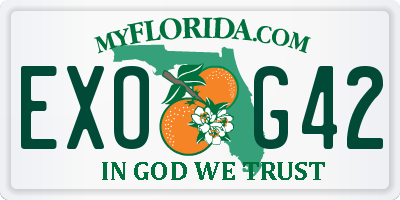 FL license plate EXOG42