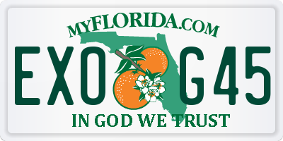 FL license plate EXOG45