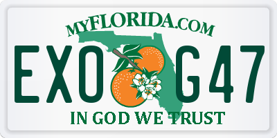 FL license plate EXOG47