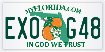 FL license plate EXOG48